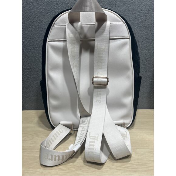Juicy Couture Black Royal Moment Velour Velvet Backpack Bag Handbag Black/Beige main image 10